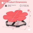 thumbnail image 3 of Costway Chaise Pivotante Sensorielle pour Enfants avec Base en Métal Antidérapante pour Enfants Autistes Intérieur Extérieur Pétale Rouge, 3 of 10