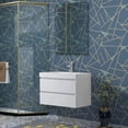 thumbnail image 2 of Vanity Art 30 Inches LED Single Sink Wall Mounted Bathroom Vanity Set 2 Drawers Storage Cabinet White Engineered Top Undermount Rectangle Sink, 2 of 8