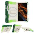 thumbnail image 2 of XYX 3in1 Rotating Stand Case for Samsung Galaxy Tab S9 Ultra 14.6 inch SM-X910 with Hand/Shoulder Strap, Shockproof Rugged, Colorful Green, 2 of 7