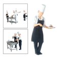 thumbnail image 2 of People Figurines 1:64 Scale Chef Figures Model Trains Architectural People Chef Black, 2 of 8