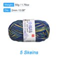 thumbnail image 2 of Unique Bargains Cotton Blend Colorful Blue Yarn, 5 Pack, 50g Each, 2 of 8