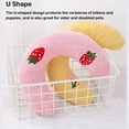 thumbnail image 2 of Langgg Dog Pillow Fashion Cozy U Shaped Soft Cat Pillows Pattern Washable Neck Protection Head Mat Pets Rabbit Sleepy Indoor Home Pink Blue, 2 of 6