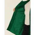 thumbnail image 5 of INSPIRE CHIC Manteau Long d'Hiver pour Femme à Col Peter Pan, à Simple Boutonnage, Vert Uni, TP, 5 of 5