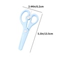 thumbnail image 4 of Sentmoon Scissors for Kids Childrens DIY Crafts Plastic Scissors Students Do Not Hurt Hands Resilient Scissors Kindergarten Round Head Wrapped Edges To Save Energy Scissors, 4 of 9