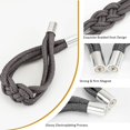 thumbnail image 2 of 2 Pack Strong Magnetic Curtain Tiebacks Upgrade Nordic Simple Style Drape Tie Backs Double Color Weave Rope Knot Decorative Curtain Holdbacks for Home & Office Window Drapery, 2 of 7