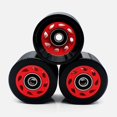 thumbnail image 4 of fastboy Roue de Patin en Ligne en PU Haute Performance Résistante à l'Usure 58mm 82A Remplacement Noir+rouge 58x58x32mm 1Ensemble, 4 of 6