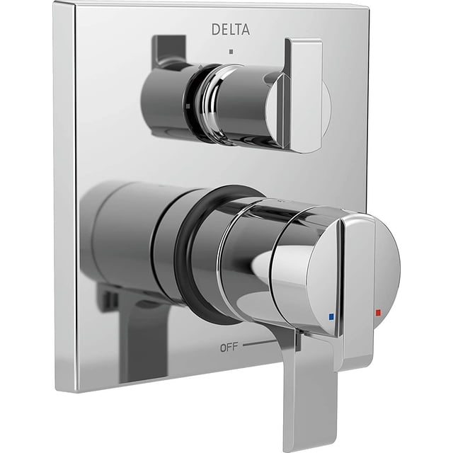 Delta Faucet Ara Série 17 Trousse de Garniture de Soupape de Douche à Double Fonction avec Inverseur Intégré à 3 Réglages, Chrome T27867 (Valve Non Incluse)