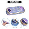 thumbnail image 4 of Unique Bargains 3 Button Key Fob Cover for Mazda CX-3 CX-4 TPU Purple Remote Keyless Smart Key Fob Case Protection Shell, 4 of 7