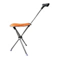 thumbnail image 2 of Tachiuwa Canne avec Siège Canne Pliante de Randonnée Chaise Canne pour Escalade File d'Attente Adultes orange, 2 of 9