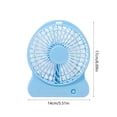 thumbnail image 3 of Small Desk Fan, Portable Electric Table Desktop Air Circulator Fans, Desktop USB Charging Fan Three Speed Adjustment Small Fan Silent Fan Portable Small Table Fan Suitable For Office And Bedroom, 3 of 6
