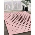 thumbnail image 3 of Ahgly Company Tapis d'Intérieur Lavable à la Machine, Carré, Transitionnel, Rose Gomme Balloune Rose, Tapis de Zone, 5 Pieds Carré, 3 of 7