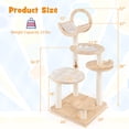 thumbnail image 3 of Gymax 4-in-1 Building Block Cat Tree w/ Space Capsule Nest Padded Platform Hanging Toy, 3 of 10