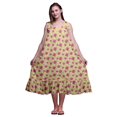 thumbnail image 1 of Bimba Medium Jaune11 Chemises de Nuit en Coton à Imprimé Floral Lotus pour Femmes Robe Sans Manches Tenue de Nuit Robe Maxi, 1 of 6