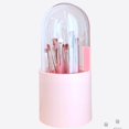 thumbnail image 1 of Dustproof Makeup Brush Holder Organizer Cosmetic Brushes Storage Case Display Stand with Crystal Clear Rotating Lid Beautiful Pearls Bedroom Vanity Table Bathroom Cabinet Countertop Gift, 1 of 7