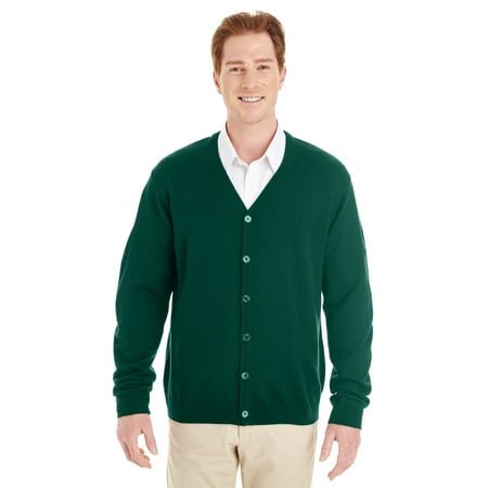 Harriton Men's Pilblocâ„¢ V-Neck Button Cardigan Sweater