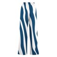 thumbnail image 3 of Pants for Women, Womens Fashionable Striped Printed Drawstring Wide Leg Pants, 3 of 4