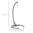 thumbnail image 3 of Outsunny Hammock Chair Stand Only, Steel Frame Hanging Swing Stand, Black, 3 of 10