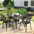 thumbnail image 5 of Patiojoy 5-Piece Cast Aluminum Patio Dining Set Outdoor Conversation Set with 4 Chairs & Table, 5 of 5