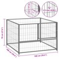 thumbnail image 4 of vidaXL Dog Kennel Silver 100x100x70 cm Steel, 4 of 4