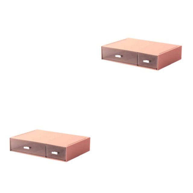 fastboy Neat And Tidy Storage Box - plify Life With Organized Storage Multilayer Stackable Desk Organizer pink 2 drawer 2Set