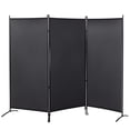 thumbnail image 1 of HOMCOM 6' 3 Panel Room Divider, Double Hinged Privacy Screen, Grey, 1 of 1