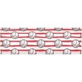thumbnail image 3 of Cantonnières de Baseball sur Fond à Rayures Rouges pour Fenêtres, Cantonnières de Rideau Occultant pour Tringle de Fenêtre de Cuisine Salle de Bain Salon, 54 Pouces L x 18 Pouces H, 3 of 6
