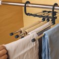 thumbnail image 3 of Labymos Clothes Hangers Multifunctional Smart Pants Organizer Space Save Non-Slip 5 Layers Closet Storage Organizer, 3 of 8