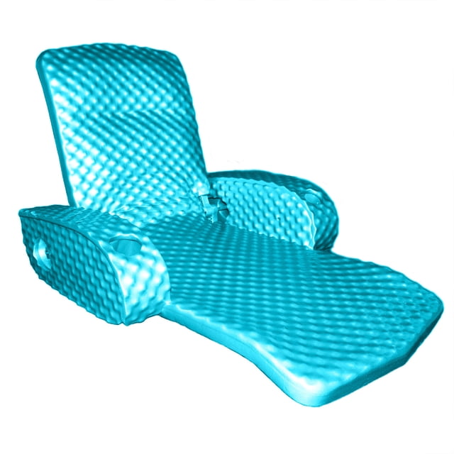 TRC Recreation Fauteuil Inclinable Flottant de Piscine Super Doux et Ajustable, Sarcelle Tropicale