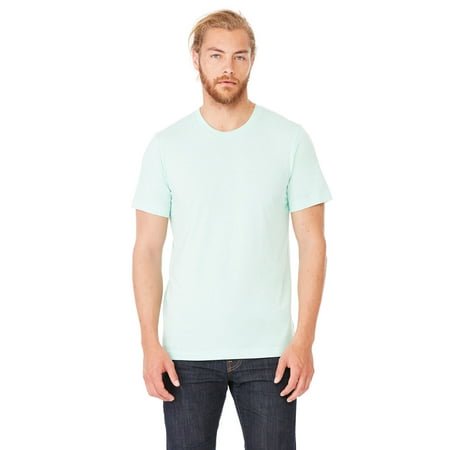 BELLA+CANVAS T-Shirt Jersey CVC pour Homme, G, Menthe Chiné