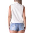 thumbnail image 3 of INSPIRE CHIC Women's Denim Vest Button Down Washed Distressed Sleeveless Jean Jacket with Pockets White XL, 3 of 6