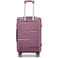 thumbnail image 4 of TRAVLR Valise 28 Pouces Légère Durable 100 % PP Rigide Extensible, Chariot en Aluminium, Roues Doubles Pivotantes Silencieuses, Cadenas TSA - Rose, 4 of 9