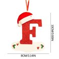thumbnail image 2 of XZNGL Christmas Little Red Hat Letter Pendant DIY Writable Name 26 Letter Pendant 5PCS, 2 of 8