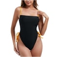 thumbnail image 1 of FcBaudy Womens Swimsuits One Piece Swimsuit Women Plus Size Swimsuit for Women Tankini Swimsuits for Women Women Solid Color Backless Strap Bikini Swimsuit Women Nylon Swimsuit, 1 of 9