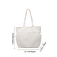 thumbnail image 3 of Sac Fourre-Tout en Toile Grande Capacité Sac à Bandoulière - Sac à Main Décontracté pour le Travail, les Voyages et l'Usage Quotidien, Toile Robuste avec Structure à Multiples Poches, Blanc, JKODE, 3 of 6