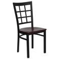 thumbnail image 1 of Bowery Hill Black Window Back Dining Chair in Mahogany, 1 of 5