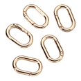 thumbnail image 2 of yuksok 5 Pieces Spring Oval Rings 1" Oval Carabiners for Purse Jewelry Making Craft Rose Gold, 2 of 9