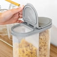 thumbnail image 3 of Airtight Cereal Storage Container, Clear 2.6L Airtight Kitchen Food Storage Container with Lids and Compartments for Grain, Sugar, Flour, Rice, Nut, Snacks, 3 of 7