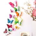 thumbnail image 3 of Labymos 12Pcs Wall Stickers Double-layerd PVC Butterfly Shape Wall Decal Sticker Home Living Room Nursery, 3 of 7