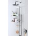 thumbnail image 3 of Umbra Flipside Caddy. Caddie De Douche Flipside. Serviteur De Douche Avec 2 Paniers À Bouteilles Et Un Porte Savon Avec Technologie Flex Gel-Lock®, Pour Douche. Coloris Blanc Et Nickel., 3 of 6