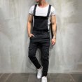 thumbnail image 1 of cllios Bib Overalls for Men Denim Plus Size Adjustable Strap Practical Jeans Jumpsuits Classic Slim Fit Pocket Overalls, 1 of 7