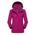 thumbnail image 1 of Qertyioot Plus Size Coat for Womens,Ladies Fleece Thickened Warm Hooded Reversible Jacket, 1 of 2