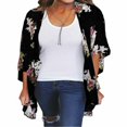 thumbnail image 1 of Cardigan Kimono Vintage à Châle Ample à Fleurs pour Femmes, 1 of 2