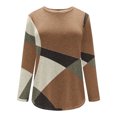 thumbnail image 5 of DPTALR T-Shirt/chemise à Manches Longues à Col Rond, Coupe Ample, Décontracté, Imprimé pour Femmes, 5 of 5