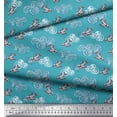 thumbnail image 3 of Soimoi Poly Georgette Fabric Clouds & Bullfinch Bird Print Fabric by Yard 52 Inch Wide, 3 of 3