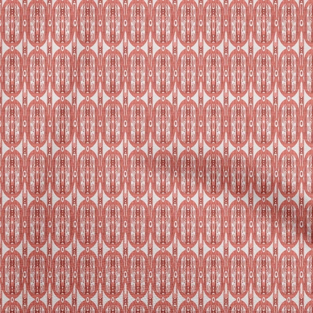 oneOone Cotton Poplin Red Fabric Geometric Sewing Material Print Fabric By The Yard 42 Inch Wide
