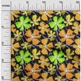 thumbnail image 2 of oneOone Velvet Orange Fabric Floral Craft Projects Decor Fabric Printed By The Yard 58 Inch Wide, 2 of 4