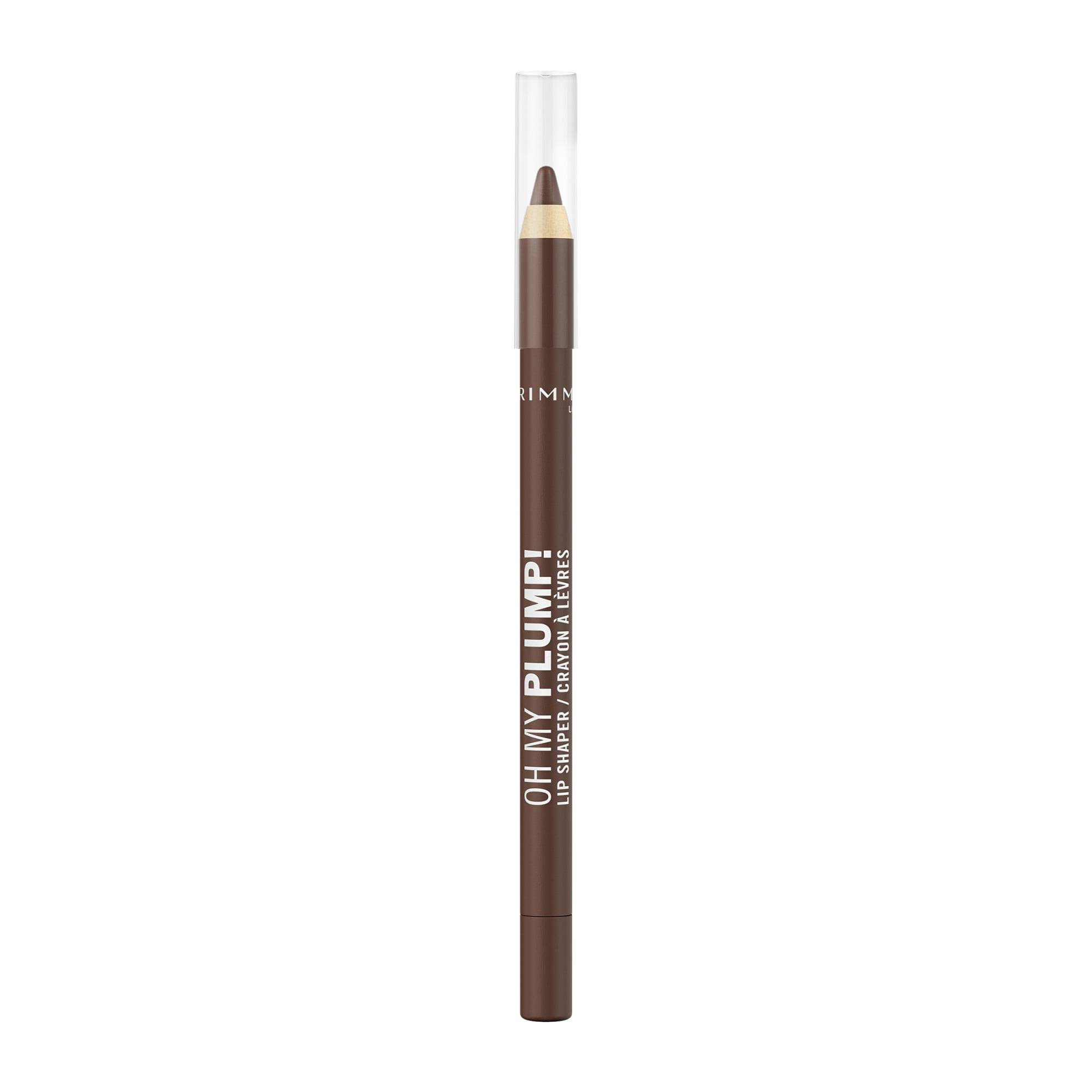 Rimmel Oh My Plump! Lip Shaper, 110 Rich Cacao, Peptide-Infused Lip Liner, Ultra-Creamy, Transfer-Resistant