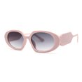thumbnail image 3 of Minimal Mod Clout Trendy Plastic Fashion Sunglasses Pink Smoke, 3 of 4