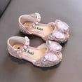 thumbnail image 5 of RXIRUCGD Chaussures Mode Été Sandales Filles Robe Performance Chaussures de Danse Paillettes Perle Maille Nœud Boucle Chaussures de Princesse, 5 of 5