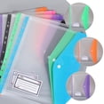 thumbnail image 4 of SHISUYAN 6Pcs Office Binder Pockets Documents Snap Button Binder Pouches File Storage Bags File Folder, 4 of 8